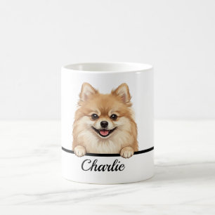 Süßer halbrealistischer Pomeranian Full Wrap 11oz Kaffeetasse