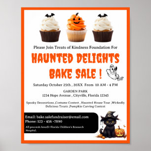 Süßer Halloween-Backverkaufs-Fundraiser  Poster