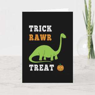 Süßer Halloween Brontosaurus Dino Streich oder Str Karte