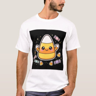 Süßer Halloween-Charakter aus Candy Corn T-Shirt