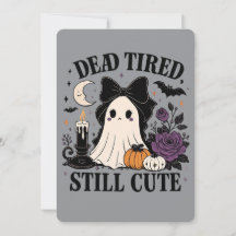 Süßer Halloween-Coquette-Geist mit Schleife