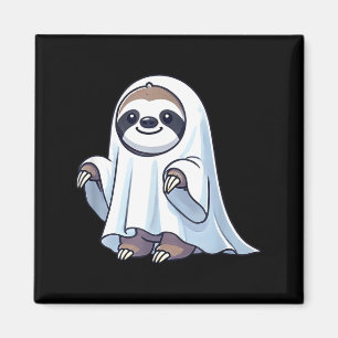 Süßer Halloween-Faultier-Geist Cartoon Grusel-Faul Magnet