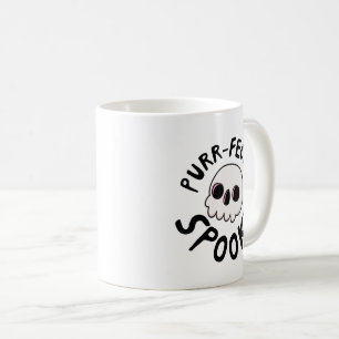 Süßer Halloween-Fledermaus-Katze - Purr-fekt gruse Kaffeetasse