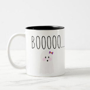 Süßer Halloween-Geist Boooooooo Zweifarbige Tasse