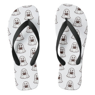 Süßer Halloween-Geist Fotograf Flip Flops