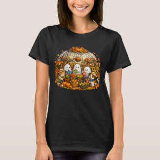 Süßer Halloween-Geist-Garten-Hund-Katze-Gewächshau T-Shirt