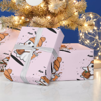 Süßer Halloween-Geist Geschenkpapier