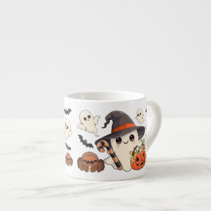 Süßer Halloween-Geist im Kawaii-Stil Espressotasse