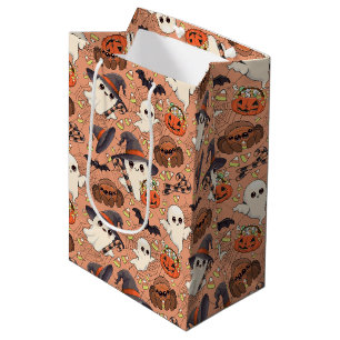 Süßer Halloween-Geist im Kawaii-Stil Mittlere Geschenktüte