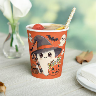 Süßer Halloween-Geist im Kawaii-Stil Pappbecher