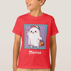 Süßer Halloween-Geist-Schulkinder individuell T-Shirt