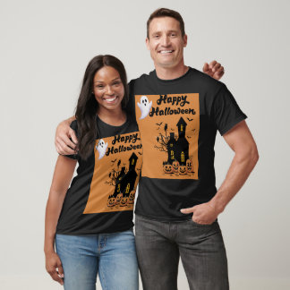 Süßer Halloween-Geist Spukhaus Kürbisse Gruselig T-Shirt
