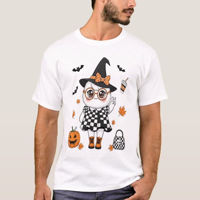 Süßer Halloween-Geist T-Shirt (Vorderseite)