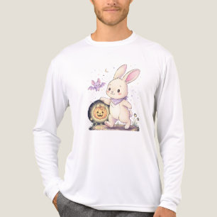 Süßer Halloween-Hase mit Kürbislaterne und Flederm Tri-Blend Shirt