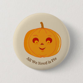 Süßer Halloween-Kürbis Button