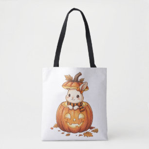 Süßer Halloween-Kürbis-Hase - Gemütlicher Herbstka Tasche