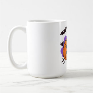 Süßer Halloween-Kürbis mit Hexenhut – Geist & Fled Kaffeetasse