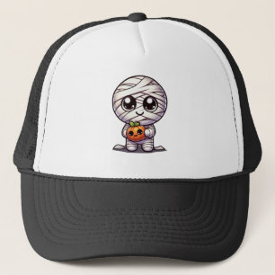 Süßer Halloween-Kürbis/Mumie Truckerkappe