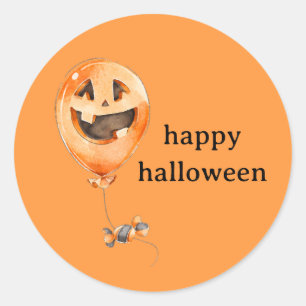 Süßer Halloween-Kürbiskopf Runder Aufkleber