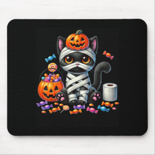 Süßer Halloween-Schwarzer-Katze-Kürbis-Süßes-oder- Mousepad