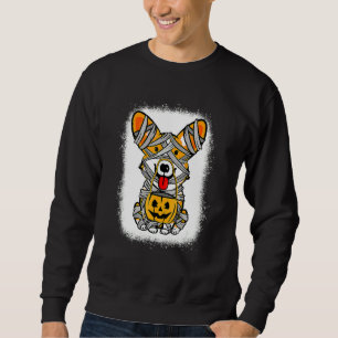 Süßer Halloween Welsh Corgi Hund Mumie Hundemama Sweatshirt