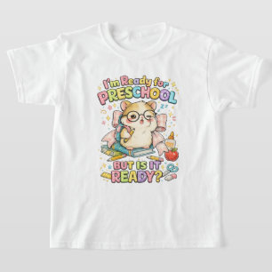 Süßer Hamster bereit für den Kindergarten, aber is T-Shirt
