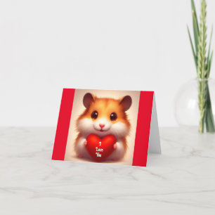 Süßer Hamster mit Herz Karte