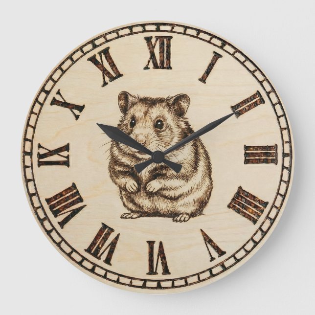 Süßer Hamster - Wanduhr (Vorderseite)