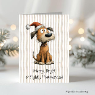 Süßer handgezeichneter Hund Weihnachten