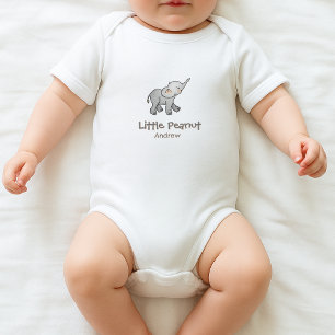 Süßer handgezeichneter kleiner Erdnuss-Baby-Elefan Baby Strampler