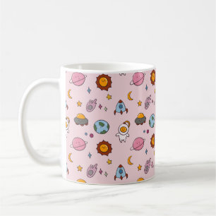Süßer handgezeichneter kleiner Planet Kaffeetasse