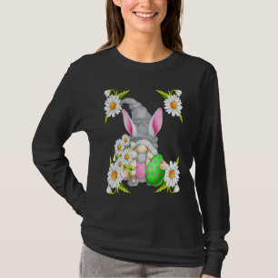 Süßer Hase Gnom Grafik Für Kaninchen Florale Daisy T-Shirt