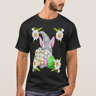 Süßer Hase Gnom Grafik Für Kaninchen Florale Daisy T-Shirt