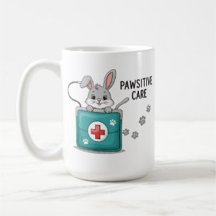 Süßer Hase Kaninchen Tierarzt-Assistent Pawsitive Kaffeetasse
