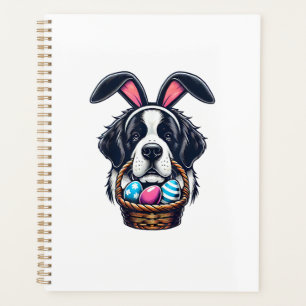 Süßer Hasenohren-Sankt-Bernhard-Hund-Ostern-Ei-Bes Planer
