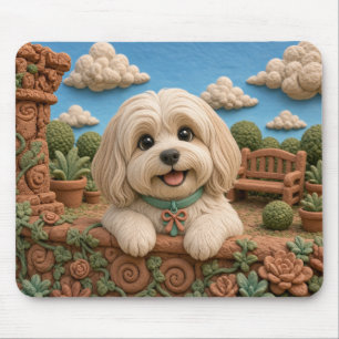 Süßer Havanese-Welpe, Babyhund Mousepad