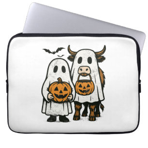 Süßer Herbst Highland-Kuh-Geist Halloween 2 Laptopschutzhülle