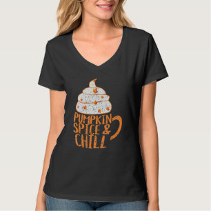 Süßer Herbst-Kürbis-Gewürz-Und-Chill-Latte-Mug-Hal T-Shirt