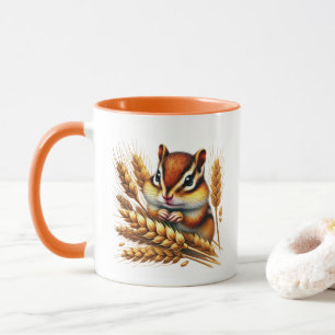 Süßer Herbst-Streifenhörnchen Tasse