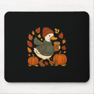 Süßer Herbstenten-Kürbisgewürz-Latte-Herbstkaffee Mousepad