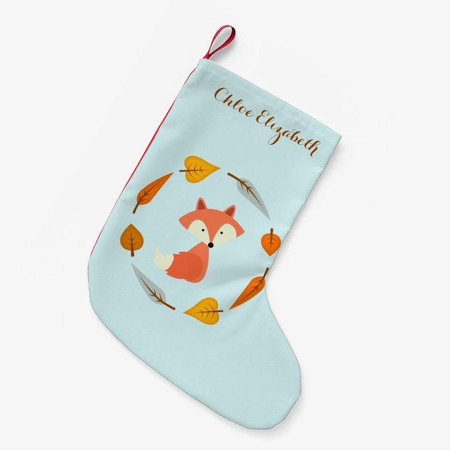 Süßer HerbstFox Kleiner Weihnachtsstrumpf (Vorderansicht (hängend))