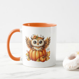 Süßer Herbstlicher saisonaler Uhu Tasse