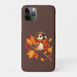 Süßer Herbstvogel mit gemütlicher Schärpe – Herbst Case-Mate iPhone Hülle