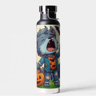 Süßer heulender Werwolf-Monster mit Kürbis Trinkflasche