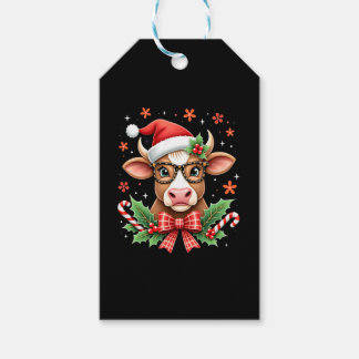Süßer Highland-Kuh-Liebhaber-Santa-Hut Western Wei Geschenkanhänger