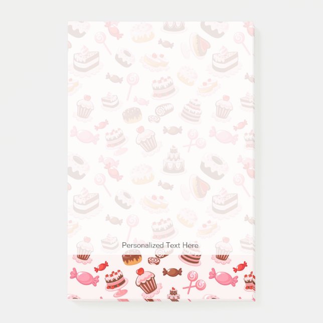 Süßer Hintergrund Post-it Klebezettel (Vorderseite)