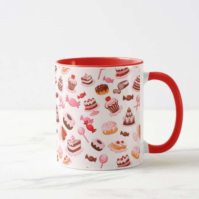 Süßer Hintergrund Tasse (Rechts)