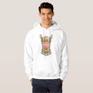 Süßer Hipster-Lama-Aufkleber Hoodie