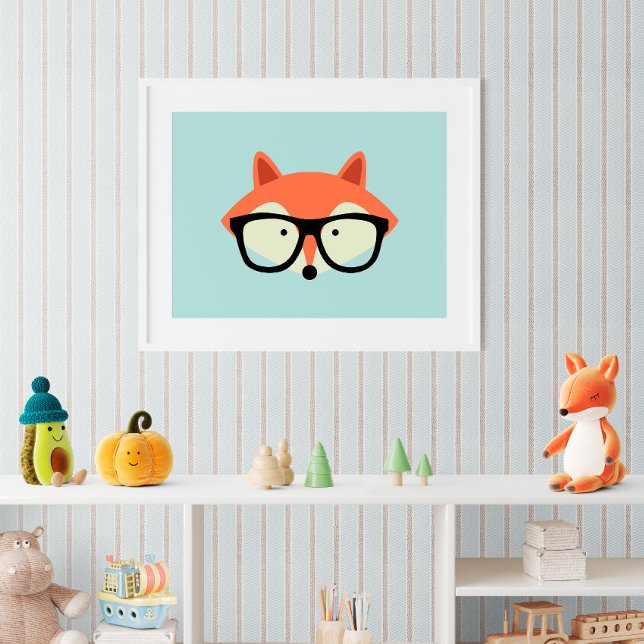 Süßer Hipster Rotfuchs Poster (Von Creator hochgeladen)