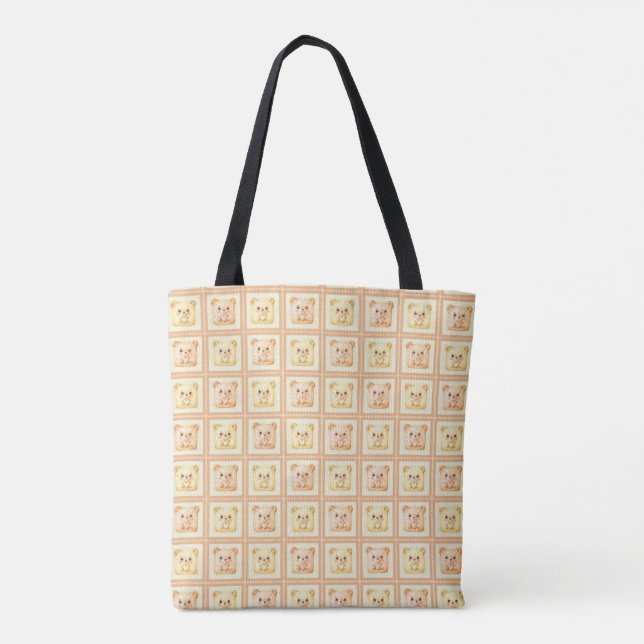 Süßer Honig- Patchwork-Keks-Teddybär Tasche (Rückseite)
